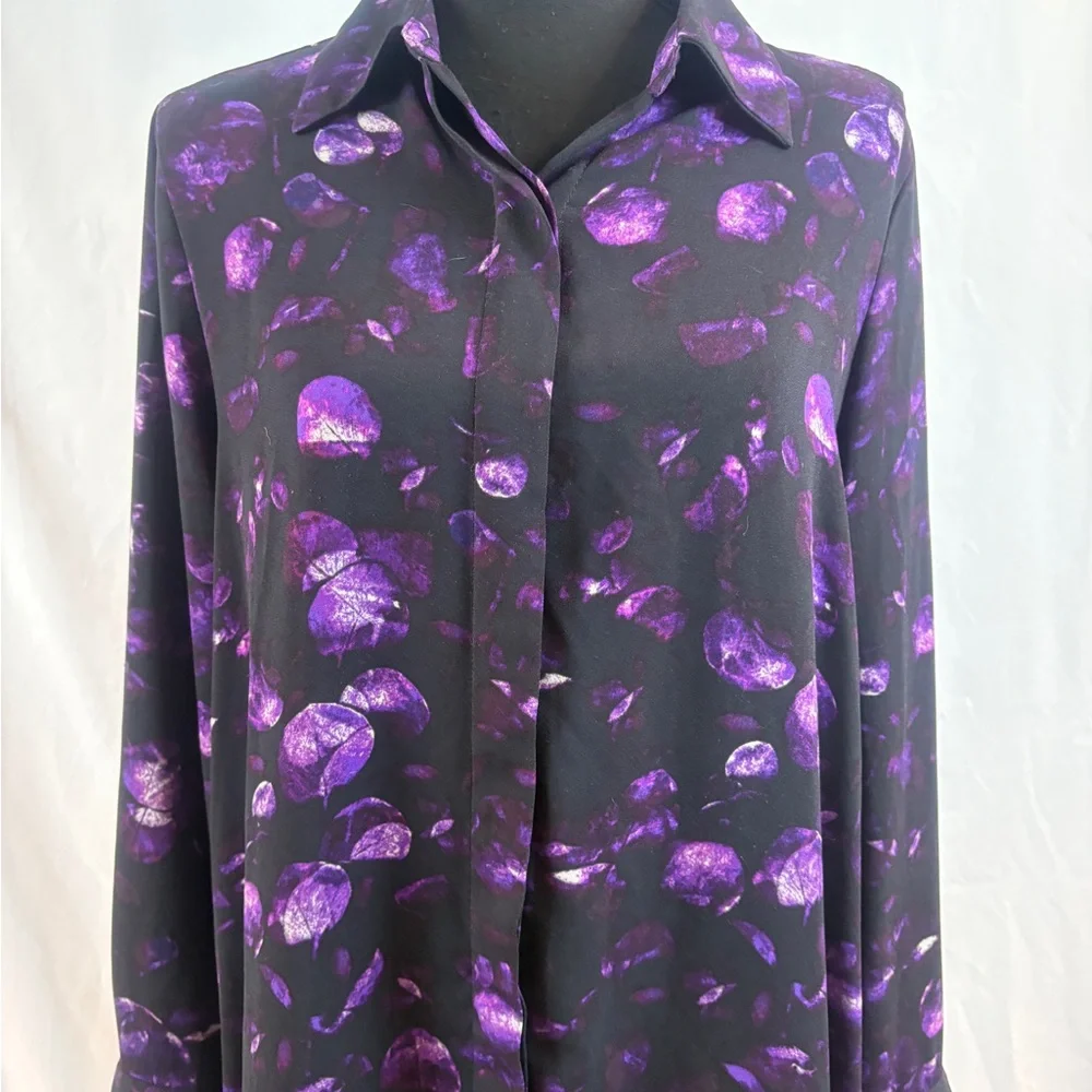 Prologue‎ Long Sleeve Dress in Black and Purple